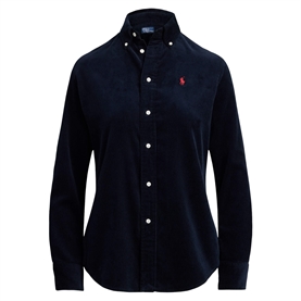 Polo Ralph Lauren Stretch Slim Fit Cotton Corduroy Skjorte, Navy 